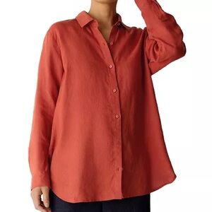 Eileen Fisher 100% Linen button down